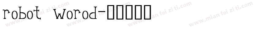 robot worod字体转换